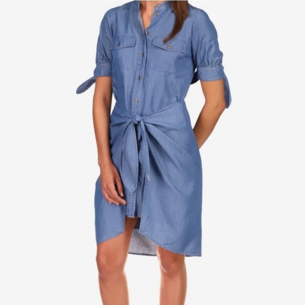 Michael Kors Chambray High Low Dress